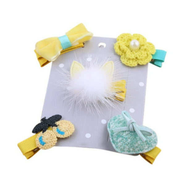 Lovely 5 PCS Kids Baby Girls Bow Hair Pin Hair Clip Mini Bowknot Clips Hairpins